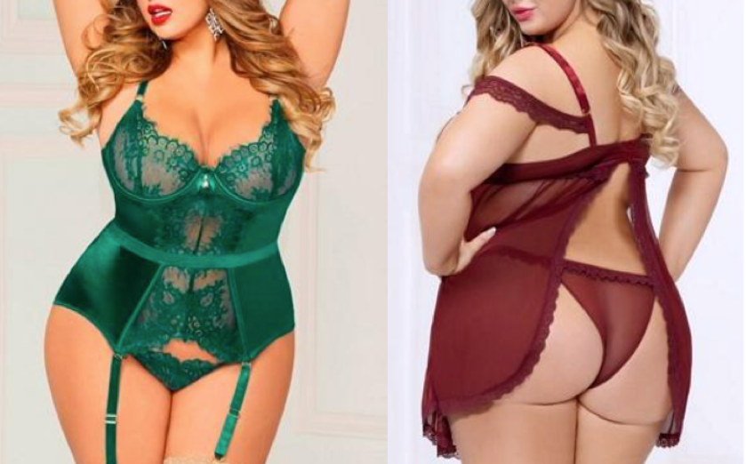 sexy plus size Christmas lingerie
