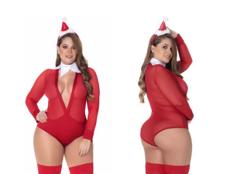 sexy plus size Christmas lingerie 